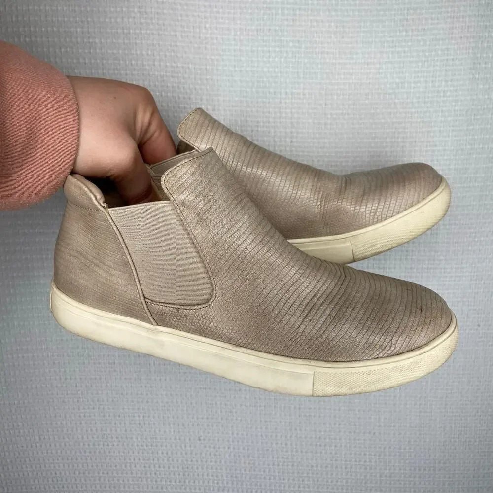 COCONUTS by Martisse | Tan Grey Snakeskin 8 Bootie‎